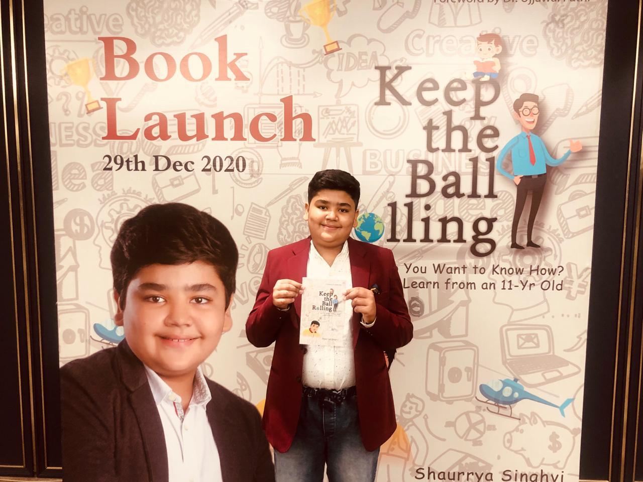 11-year old Surti boy Shaurrya Singhvi launched his first book, 